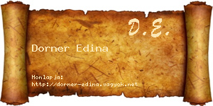 Dorner Edina névjegykártya